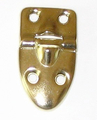 Teardrop Decorative Hinge With Stop Brass Plated