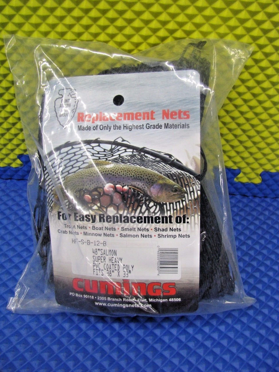 ED CUMINGS PVC COATED KNOTLESS FLAT BOTTOM REPLACEMENT NETS, Landing Nets