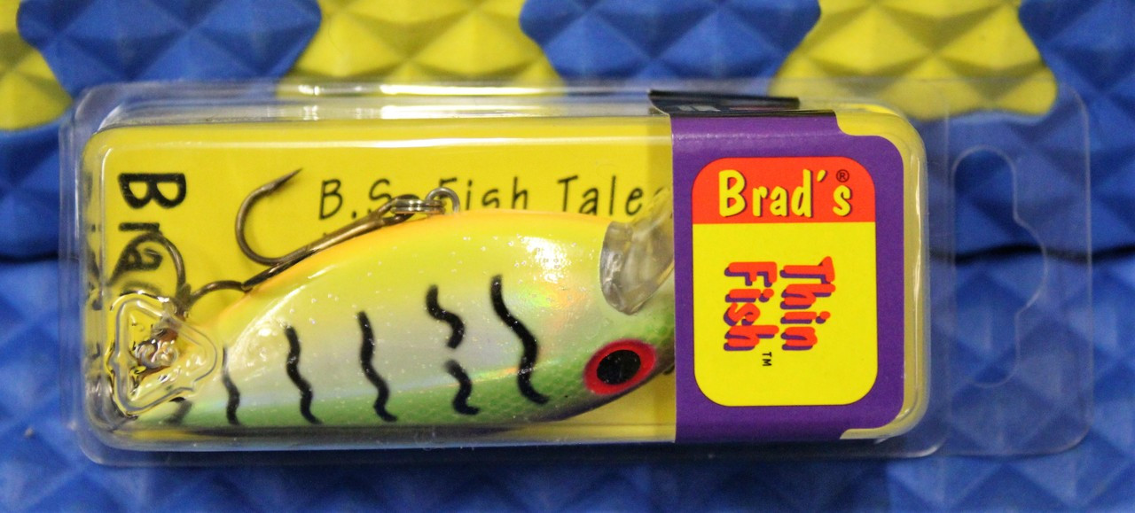 Brad's ThinFish Chartreuse/Purple Tiger; 2 3/4 in.