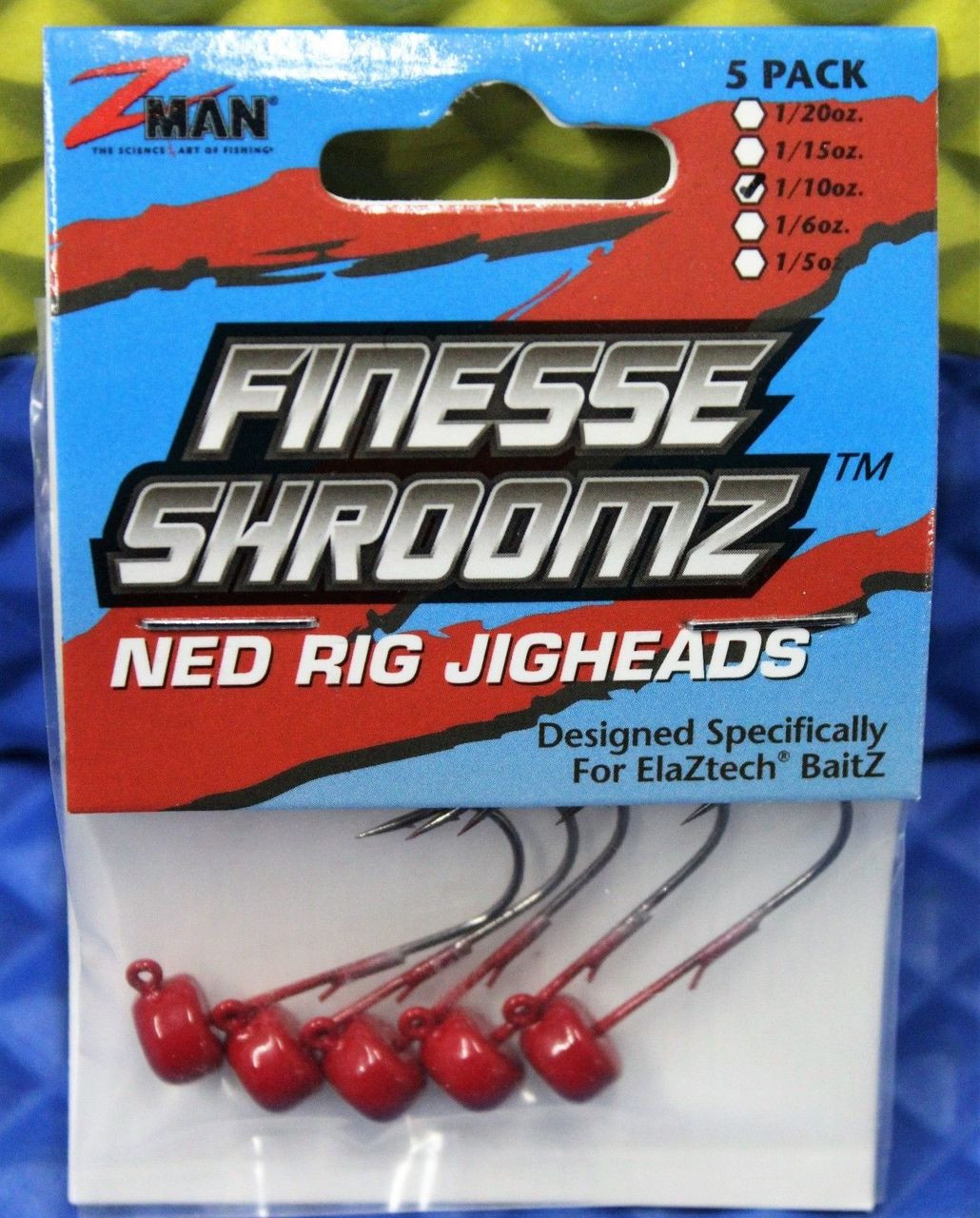 Z-MAN Finesse ShroomZ 1/6oz Ned Rig Jig Heads 5 Pack FJH16-PK5 Series  CHOOSE YOUR COLOR!