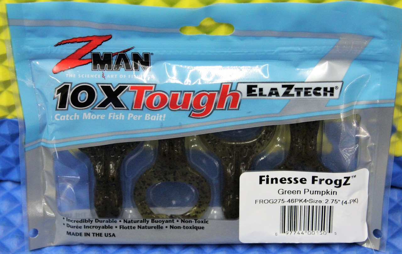 Z-MAN 10XTough ELAZTECH Finesse FrogZ Size 2.75" FROG275-PK4 Series 4-PK CHOOSE YOUR COLOR!