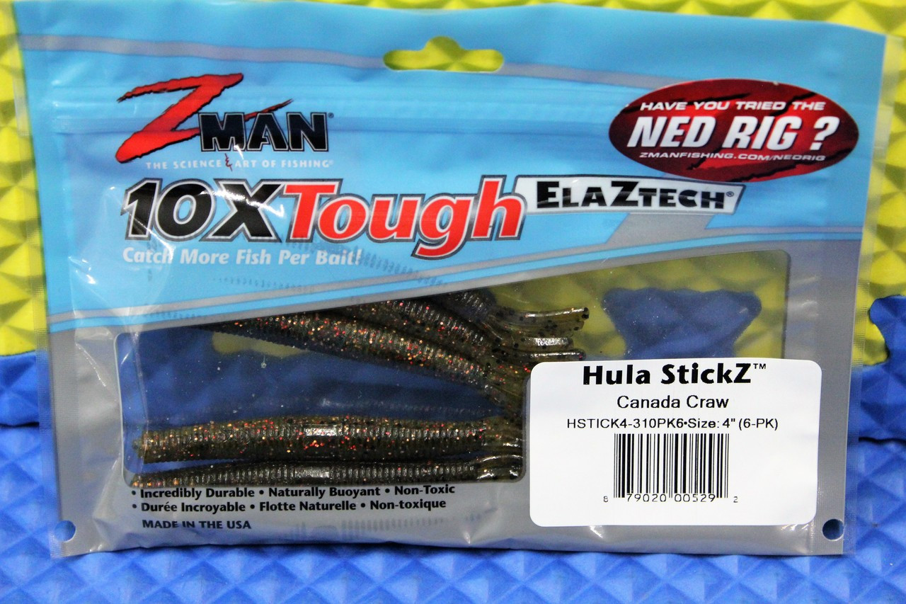 Z-MAN 10XTough ELAZTECH Hula StickZ 4" 6-PK HSTICK4-PK6 CHOOSE YOUR COLOR!