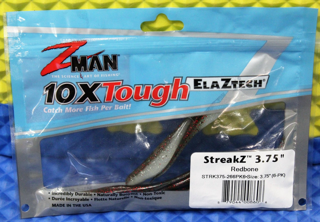 Z-MAN 10XTough ELAZTECH StreakZ 3.75" 6-Pack STRK375-PK6 CHOOSE YOUR COLOR!