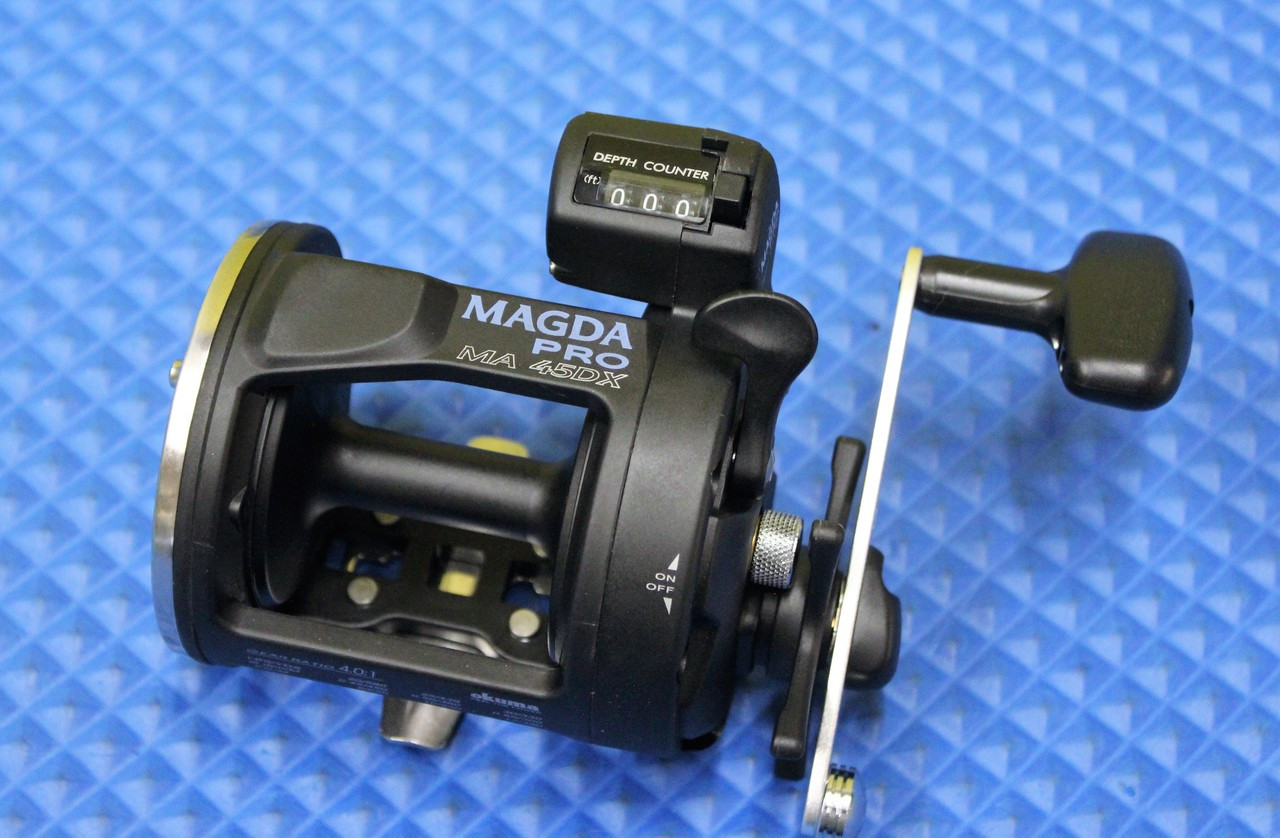 Magda Pro Line Counter Reel Okuma Magda Pro line counter reels are  constructed of lightweight corrosion-resistant frame and side plates