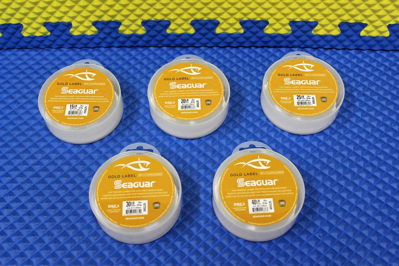 Seaguar Gold Label 100% Fluorocarbon Leader 25 Yard DSF CLEAR CHOOSE YOUR  LINE WEIGHT!