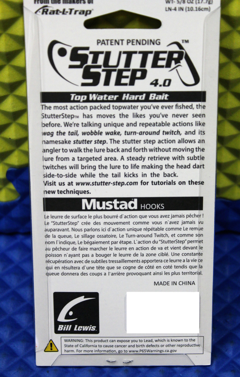 Stutterstep 4 0 By Bill Lewis Top Water Hard Bait 4 Choose Your Color