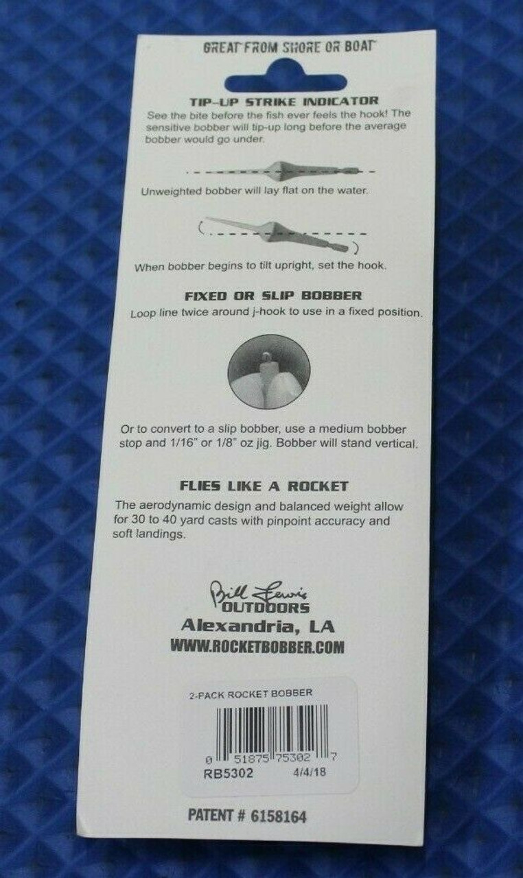 Rocket Bobber By Bill Lewis Outdoors Super Durable Panfish Series RB5302  2-Pack