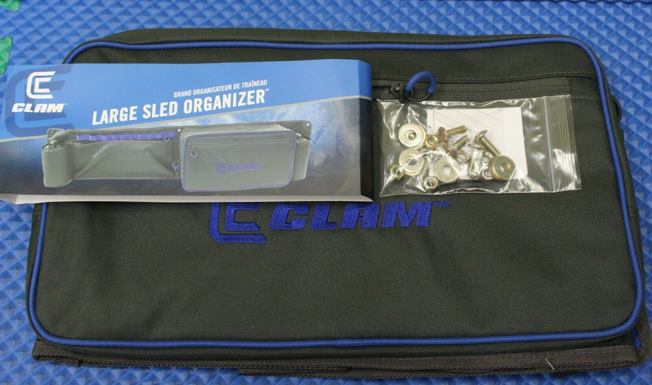 Clam Outdoors Large Sled Organizer Fish House Gear Holder Item 14547