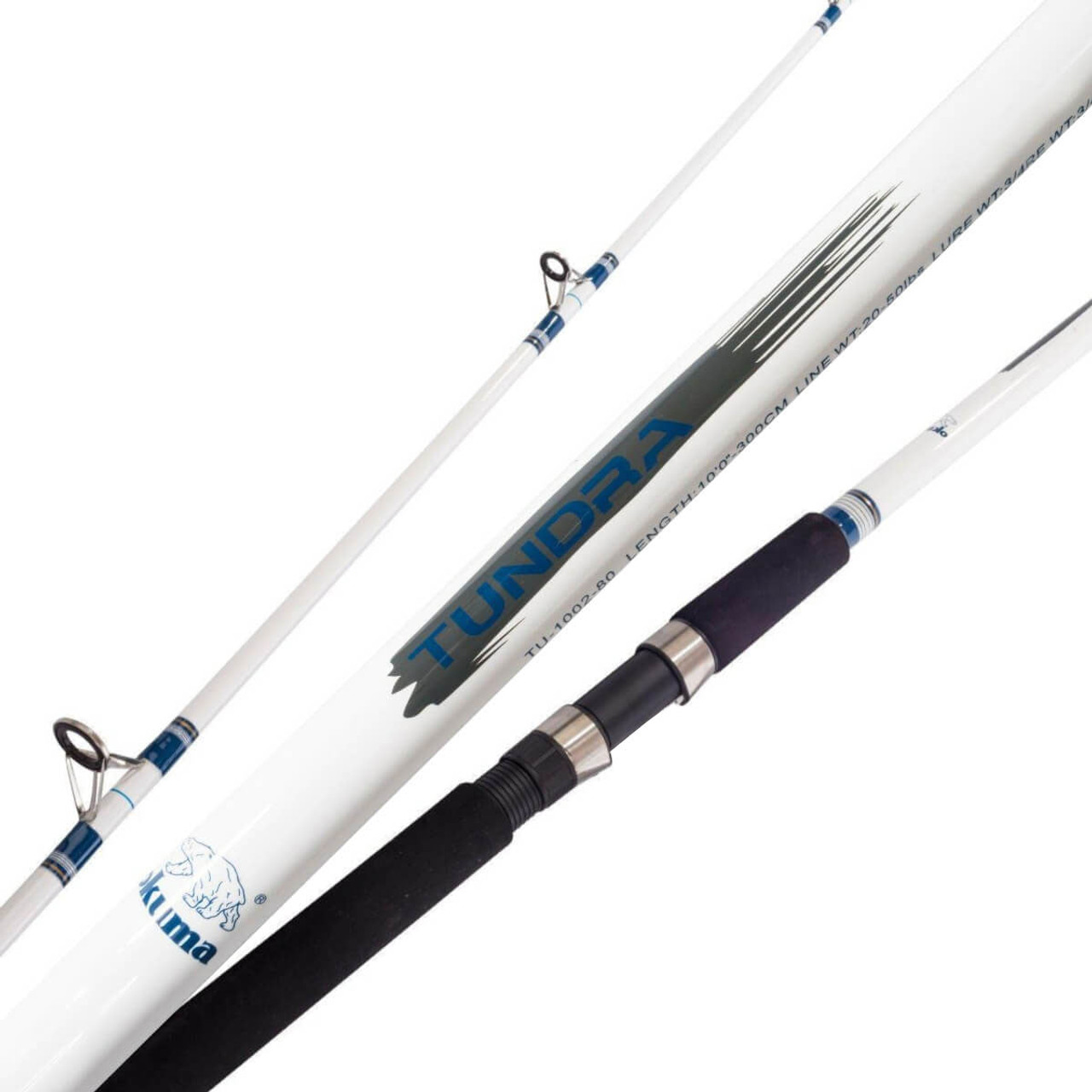 Okuma Tundra Surf Glass Spinning Rods Large, White/Blue
