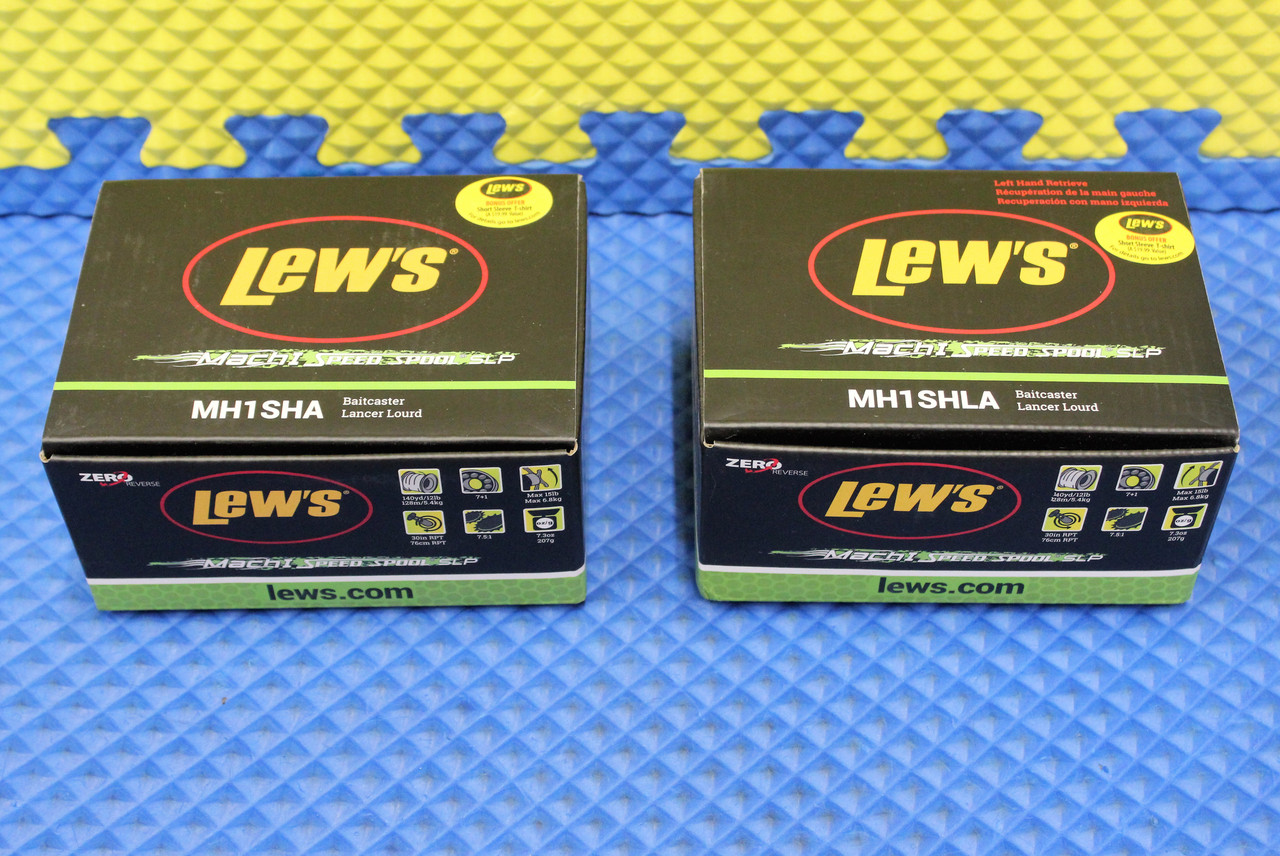 Lew's Mach 1 MSB Speed Spool BaitCast Reel MH1SHA 8 Bearing System 7.5:1  Ratio