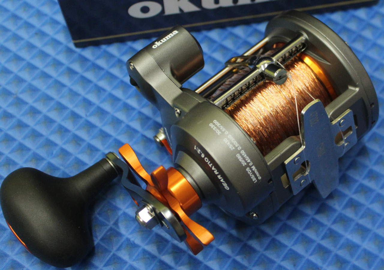 Okuma Cold Water HI Speed Line Counter Trolling Reel CW 453DS Pre-spooled  With 30# Copper