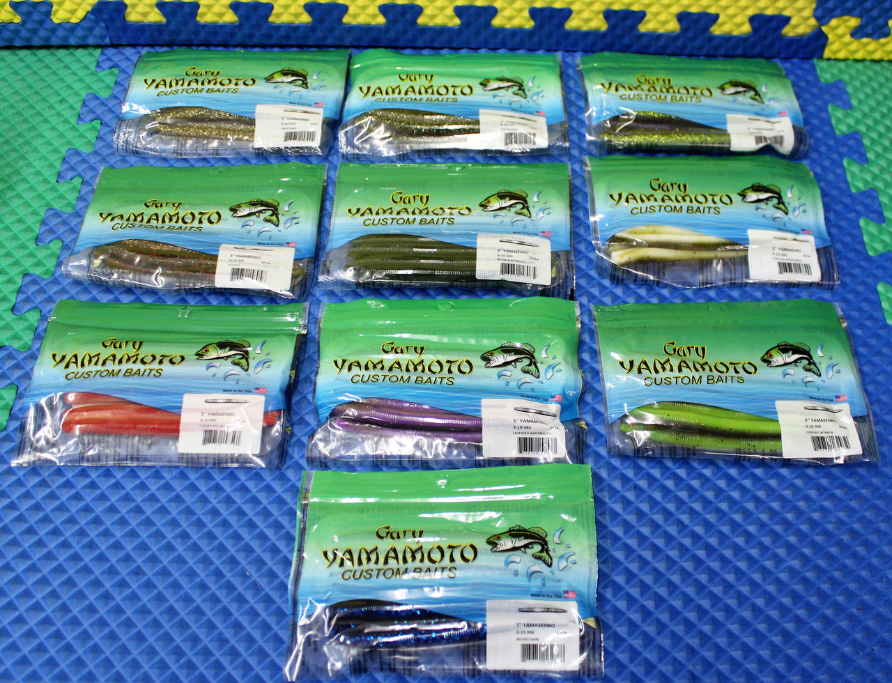 Gary Yamamoto 5 Yamasenko Custom Baits 9-10 Series 10 Pack CHOOSE YOUR  COLOR!