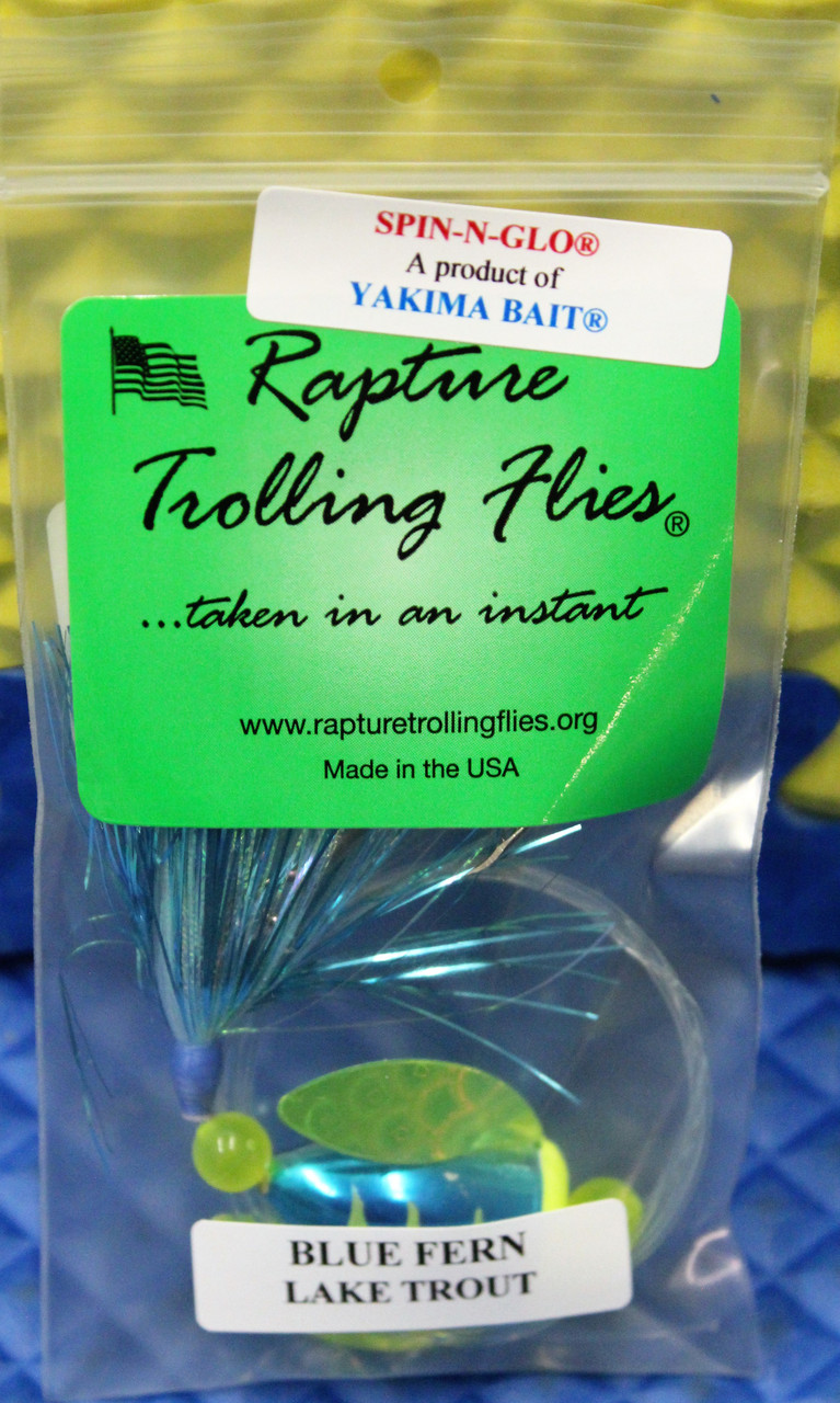 Rapture Trolling Flies Lake Trout Spin-N-Glow By Yakima Bait With Spin-N-Glo Drift Bobber 1-Treble Hook CHOOSE YOUR COLOR!