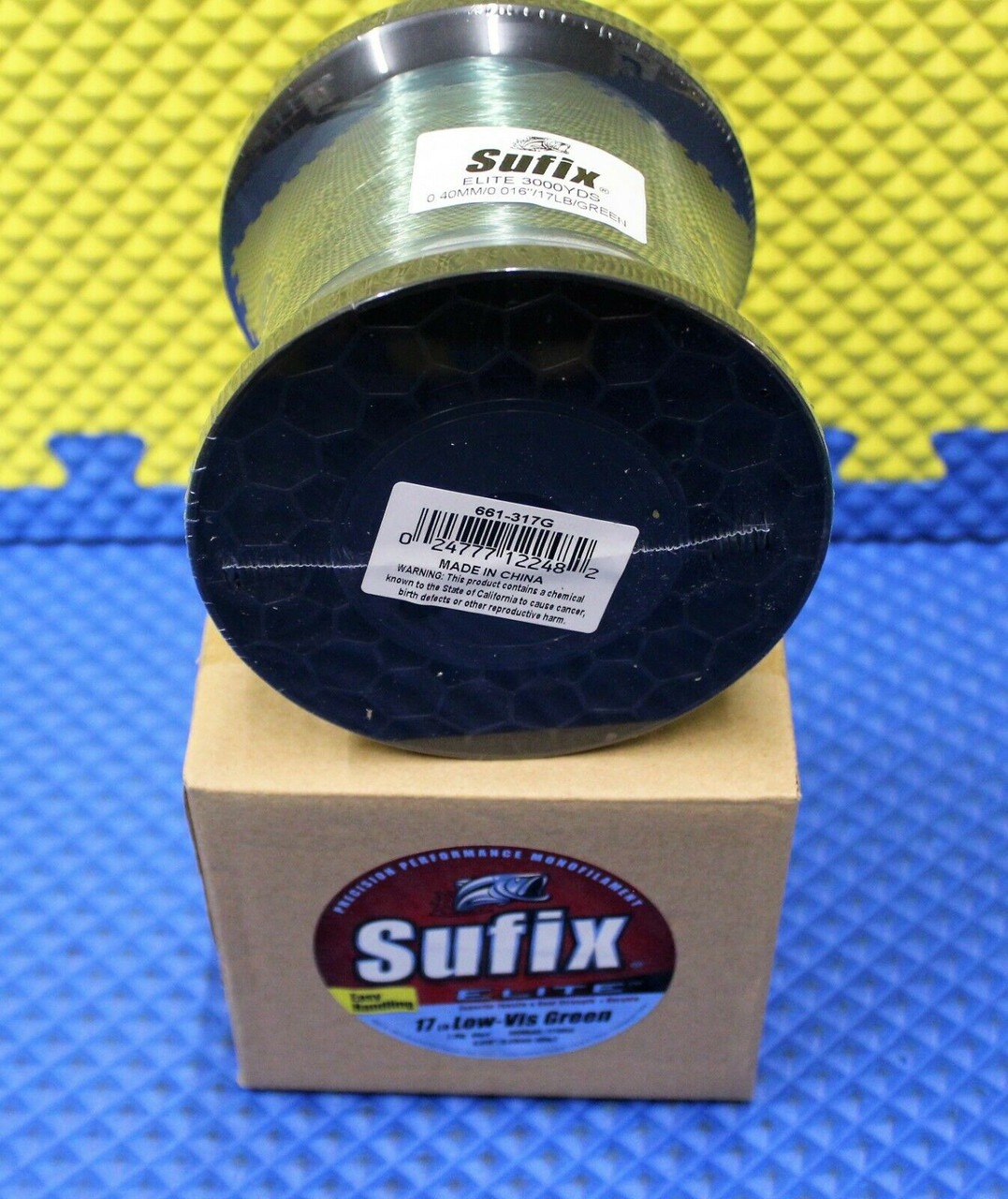 Sufix Elite Low-Vis Green Monofilament Fishing Line 3000 YD Spools