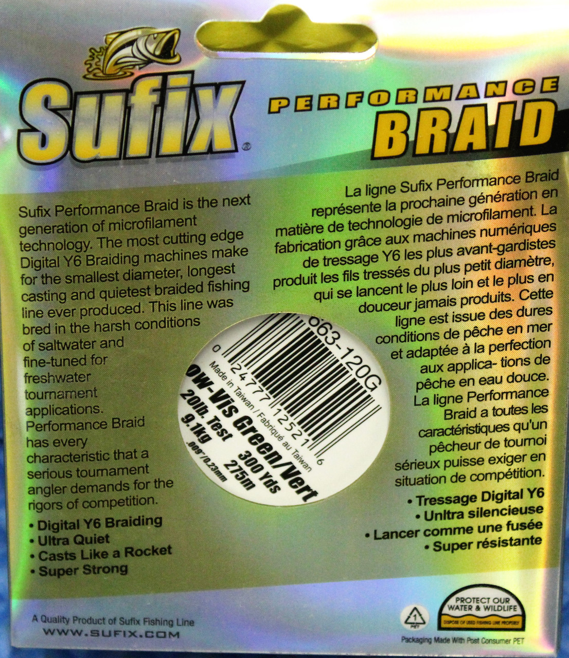 Sufix Performance Braid Digital Y6 Hi-Vis Yellow Fishing Line 300 YD Spools  CHOOSE YOUR LINE WEIGHT!