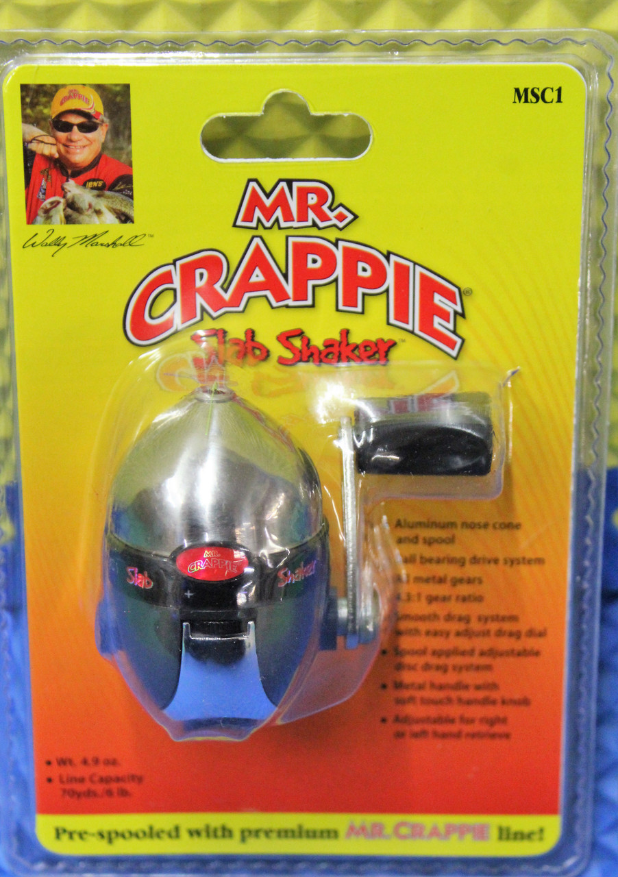 Mr. Crappie Slab Shaker Spincast Crappie Reel Pre-spooled With Premium Mr. Crappie Line MSC1