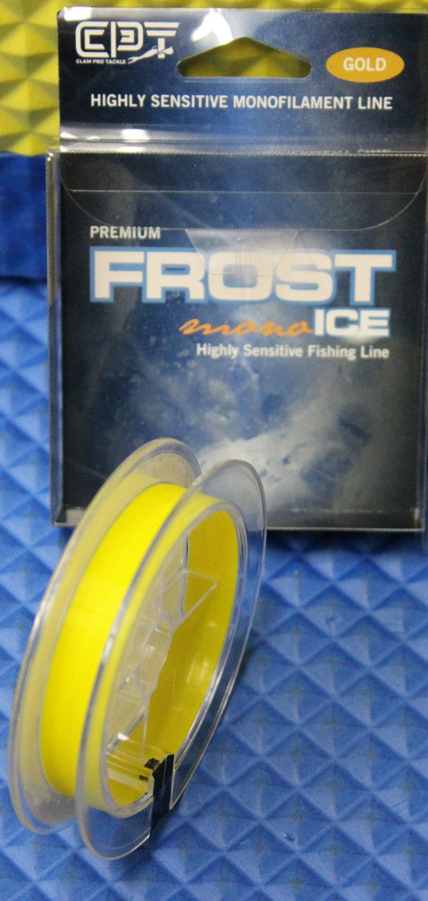 Gold 2 LB Test Clam FROST ICE Monofilament Ice Fishing Line