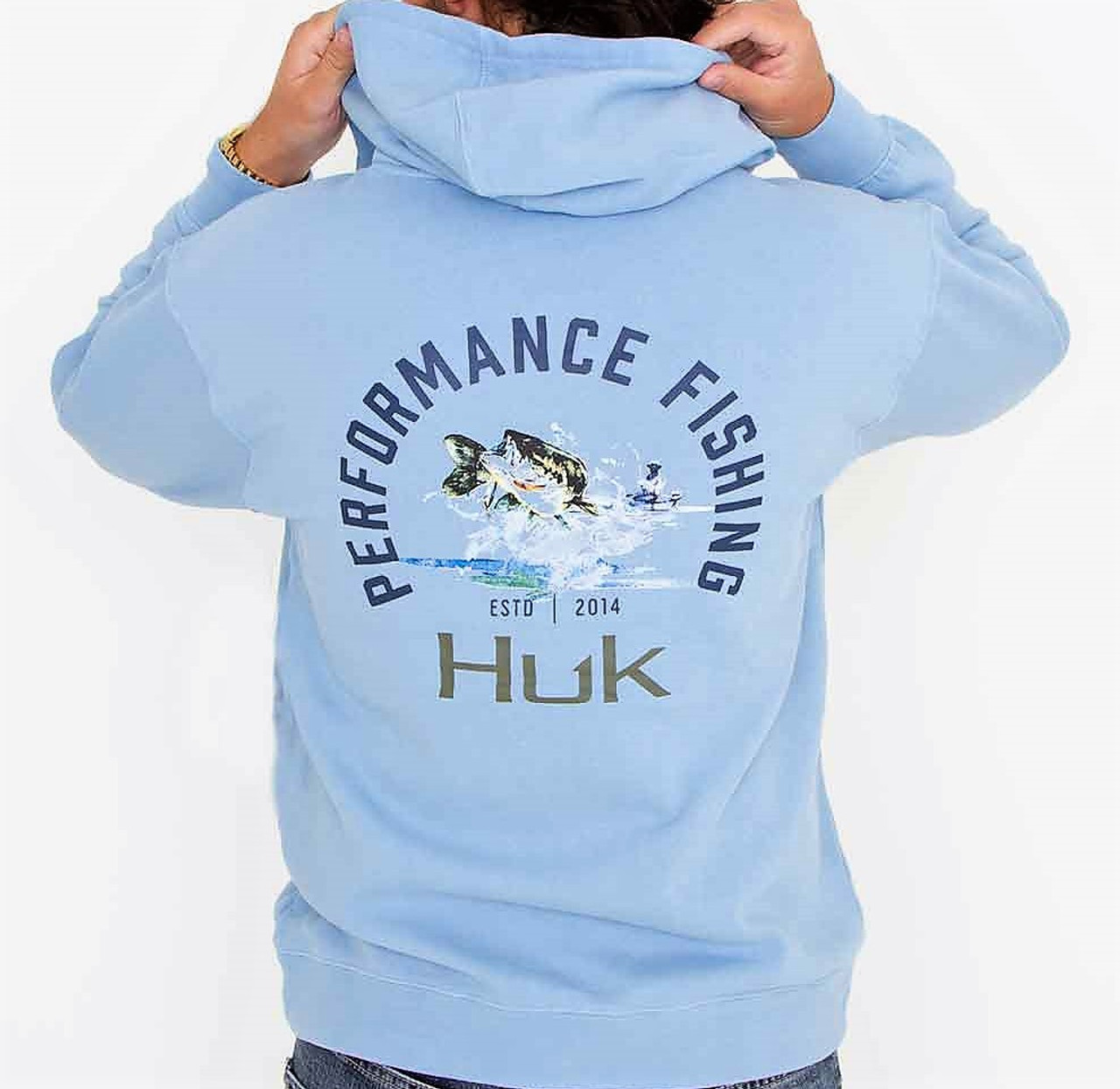  HUK Men's Standard Performance Fishing Fleece Hoodie with  Stretch, Bass-Braid, X-Large : Clothing, Shoes & Jewelry