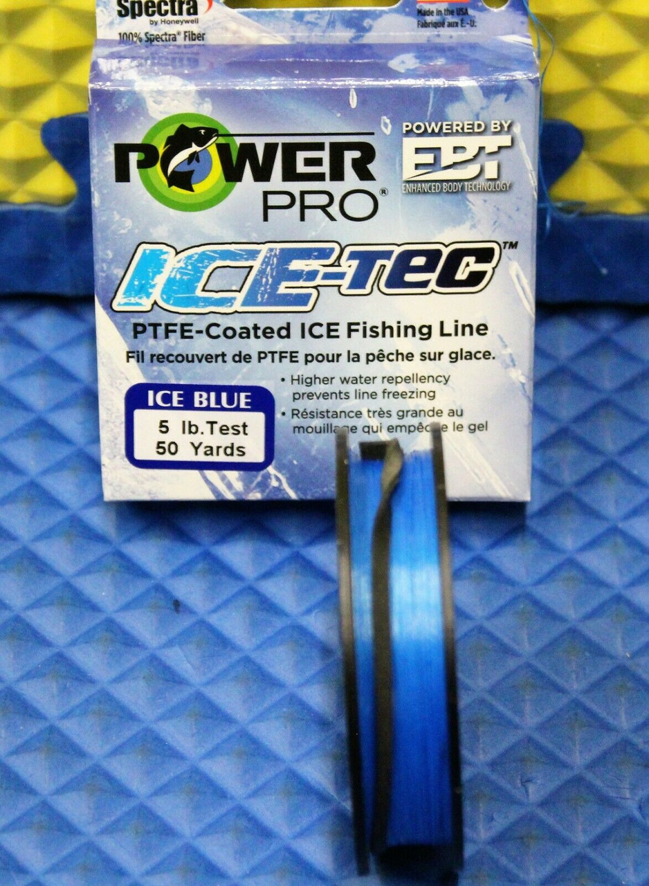 Power Pro Ice-Tec PTFE-Coated Fishing Line Ice Blue 50YDS CHOOSE YOUR LINE  WEIGHT!