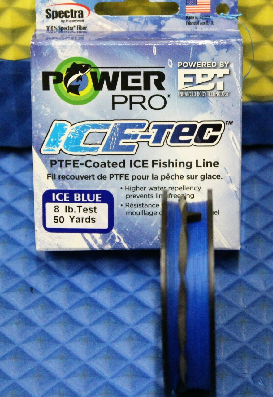 Power Pro Ice-Tec PTFE-Coated Fishing Line Ice Blue 50YDS CHOOSE YOUR LINE  WEIGHT!