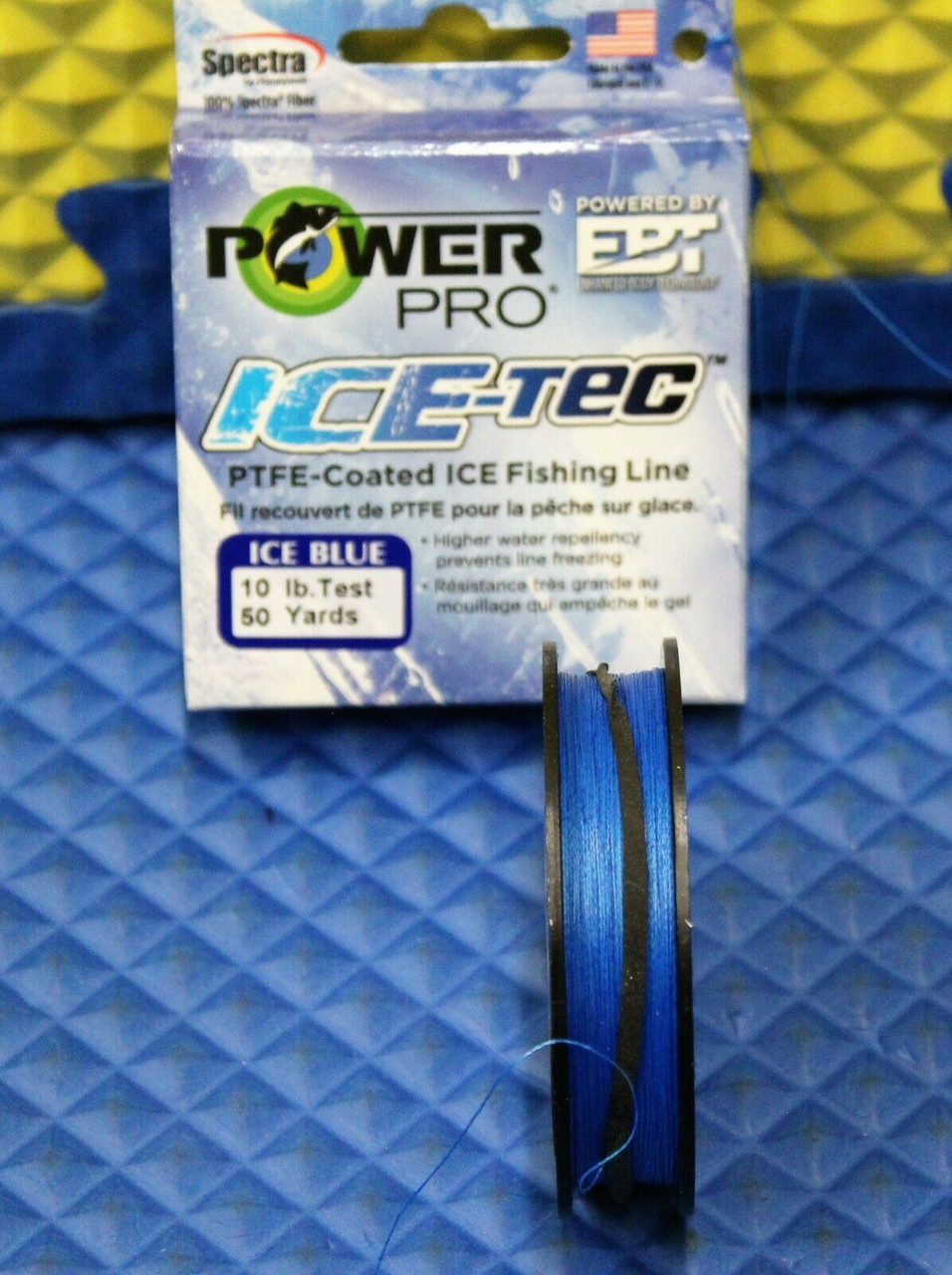 Power Pro Ice-Tec PTFE-Coated Fishing Line Ice Blue 50YDS CHOOSE