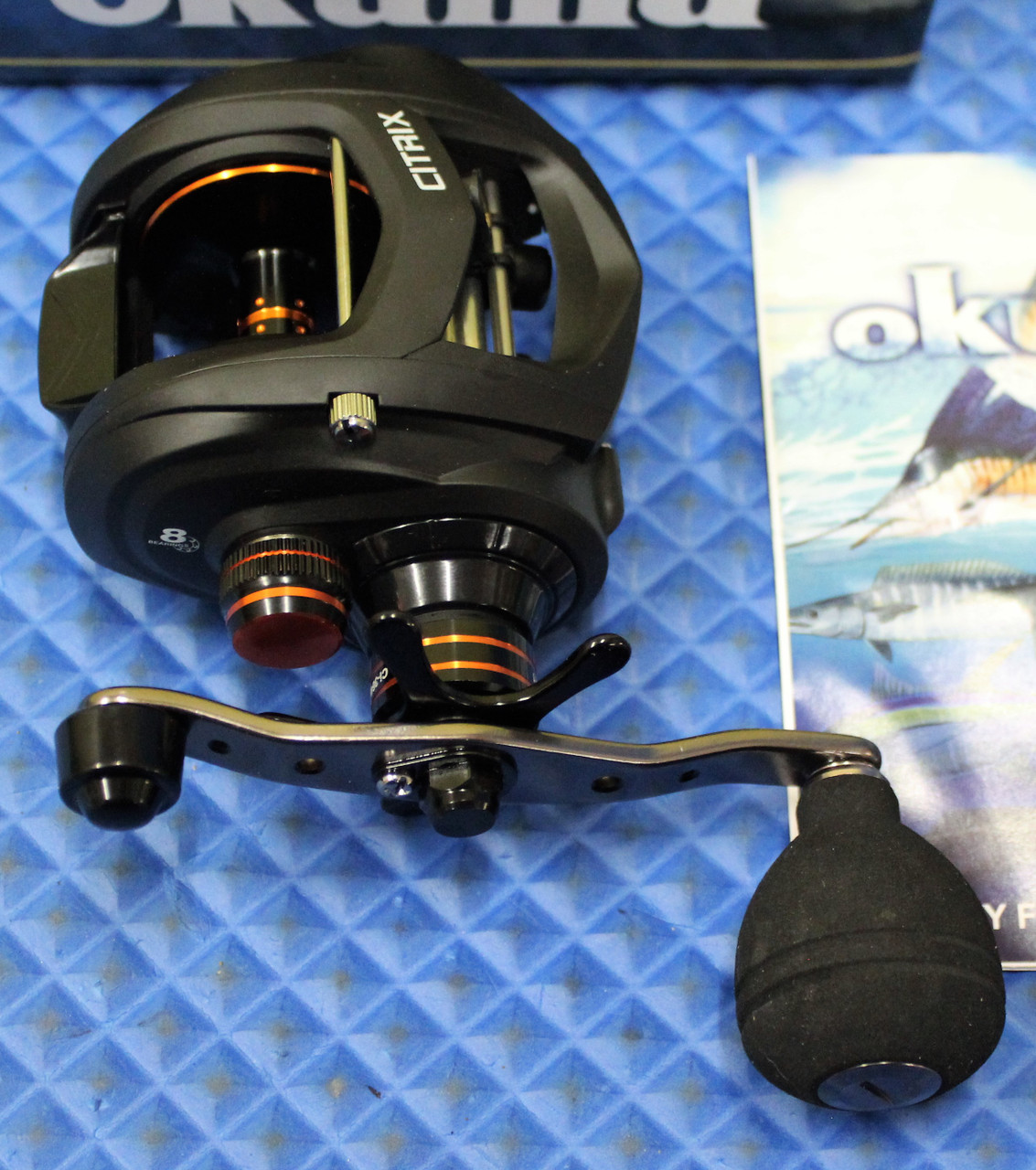 Okuma Citrix A 350 Baitcast Reel Right Hand 7+1BB 6.4:1 w/Power Handle Ci-364Pa Okuma Citrix A 350 Baitcast Reel Right Hand 7+1BB 6.4:1 w/Power Handle Ci-364Pa