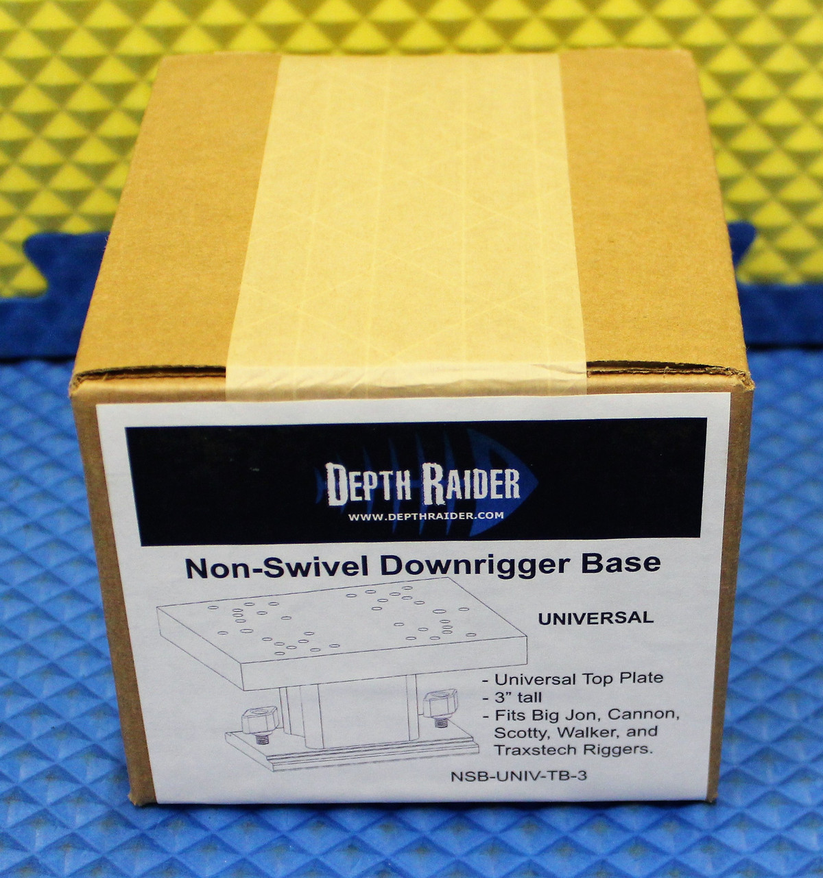 Depth Raider Marine Products By Kell Non-Swivel Downrigger Base 3" Height NSB-UNIV-TB-3