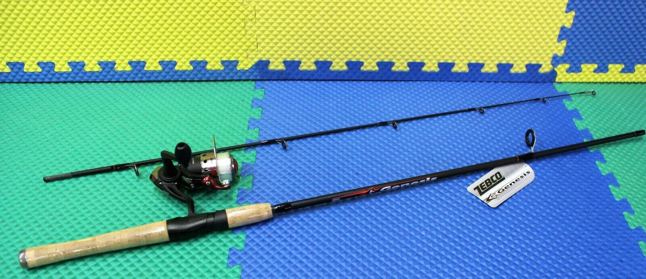 Zebco Splash Spinning Reel and Fishing Rod Combo, 6-Foot 2-Piece Fishing  Pole, Blue