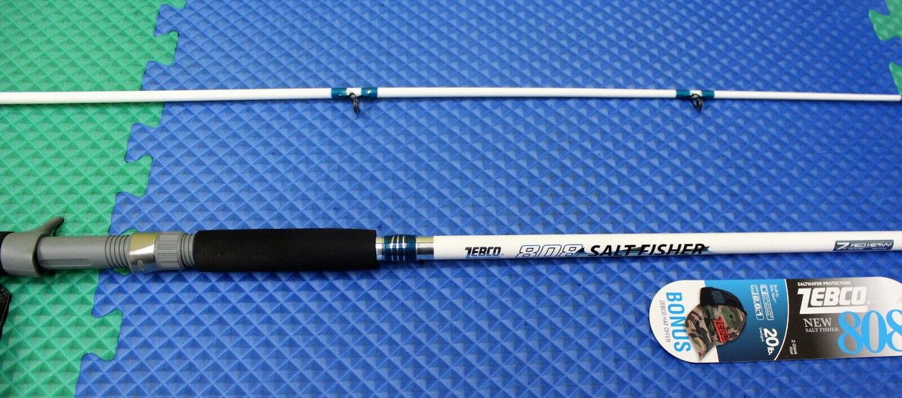 Zebco Salt Fisher 808 Spincast Reel With MH Casting Rod