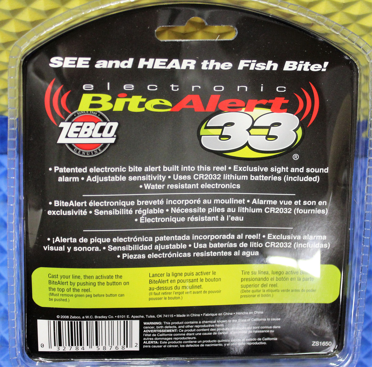 ZEBCO 404 SPINCASTING REEL 15LB Test Clam Pack New Sealed w bite alert