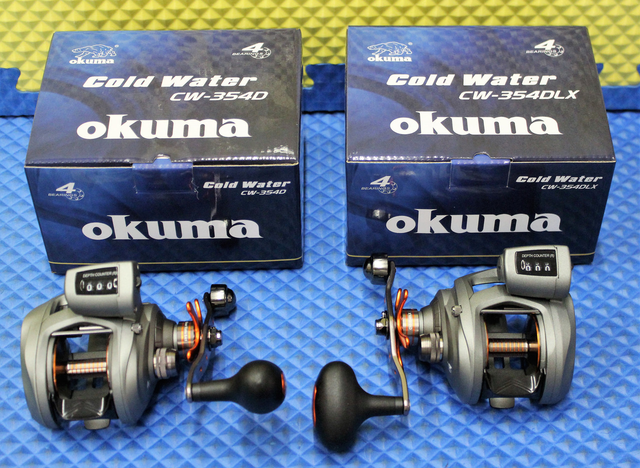 Okuma Cold Water Low Profile Line Counter Reels CW-354D- CHOOSE