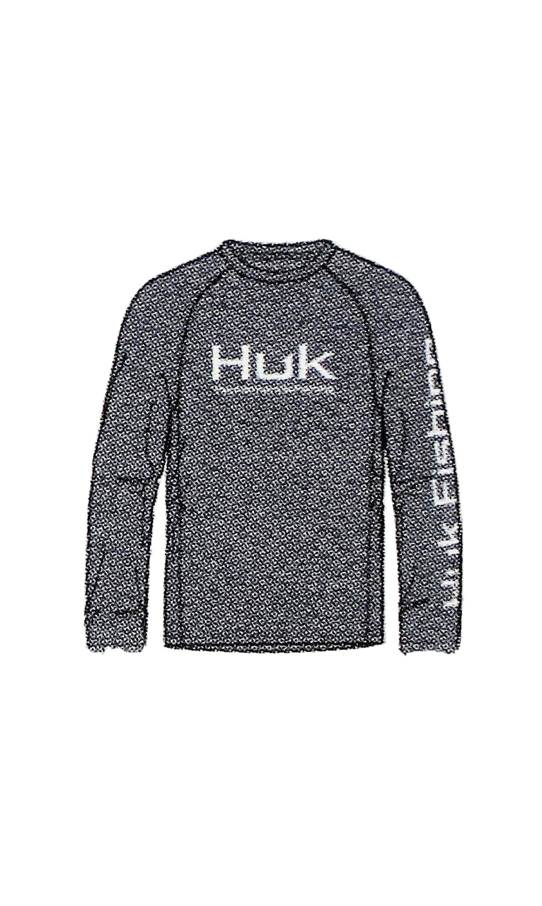 HUK Long Sleeve Youth Pursuit Solid Tee Shirt H7120091- CHOOSE