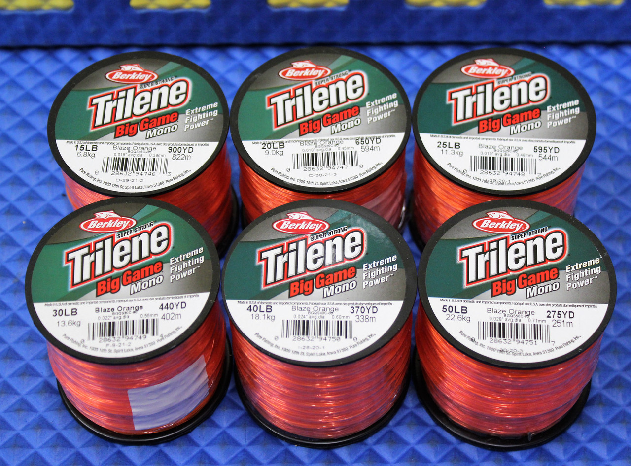 Berkley Trilene Big Game Blaze Orange 1/4 LB Spools Monofilament