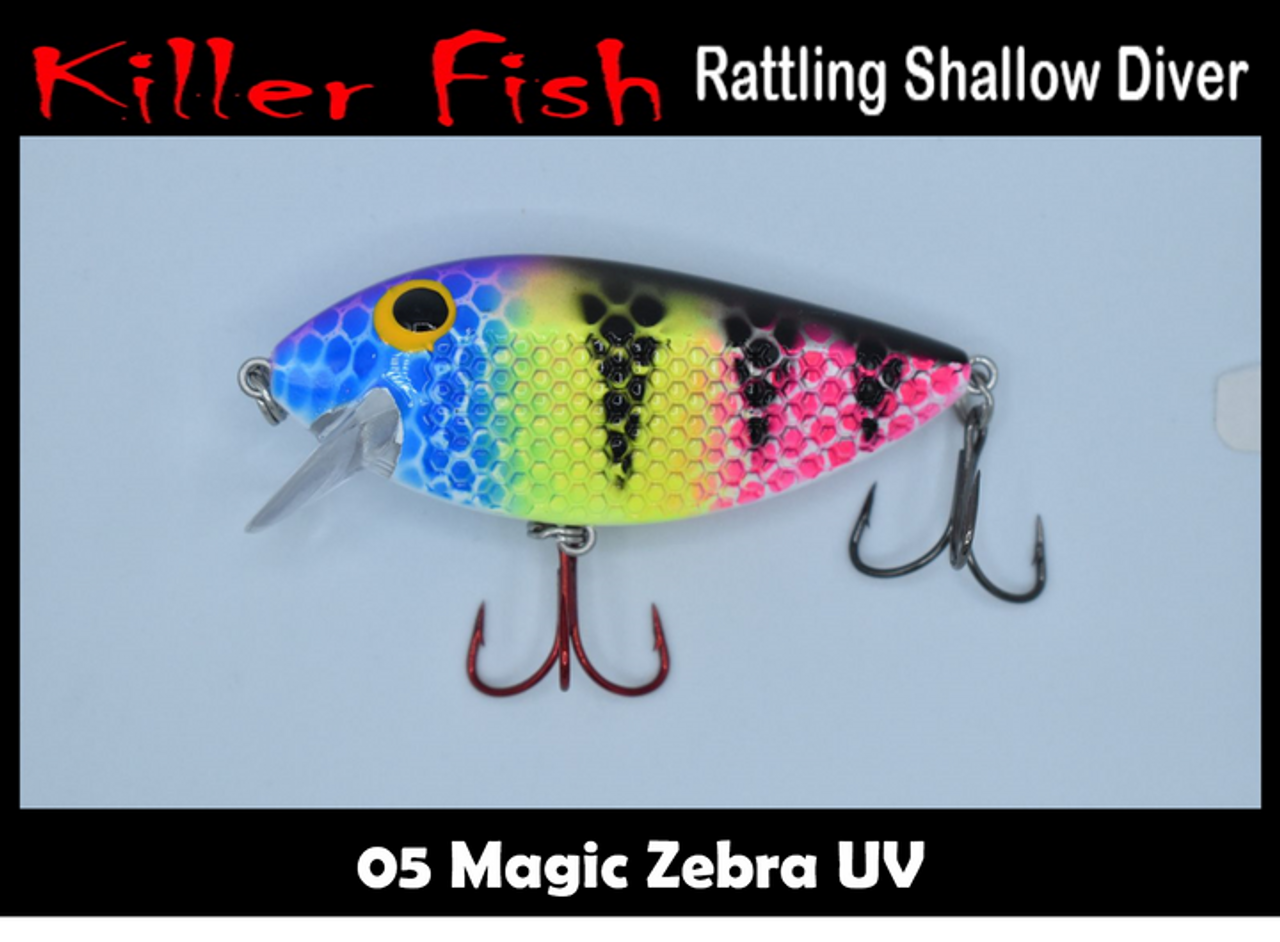 Killer Fish Rolling Shallow Diver 2.75" Body 2/5 OZ KS- CHOOSE YOUR COLOR!