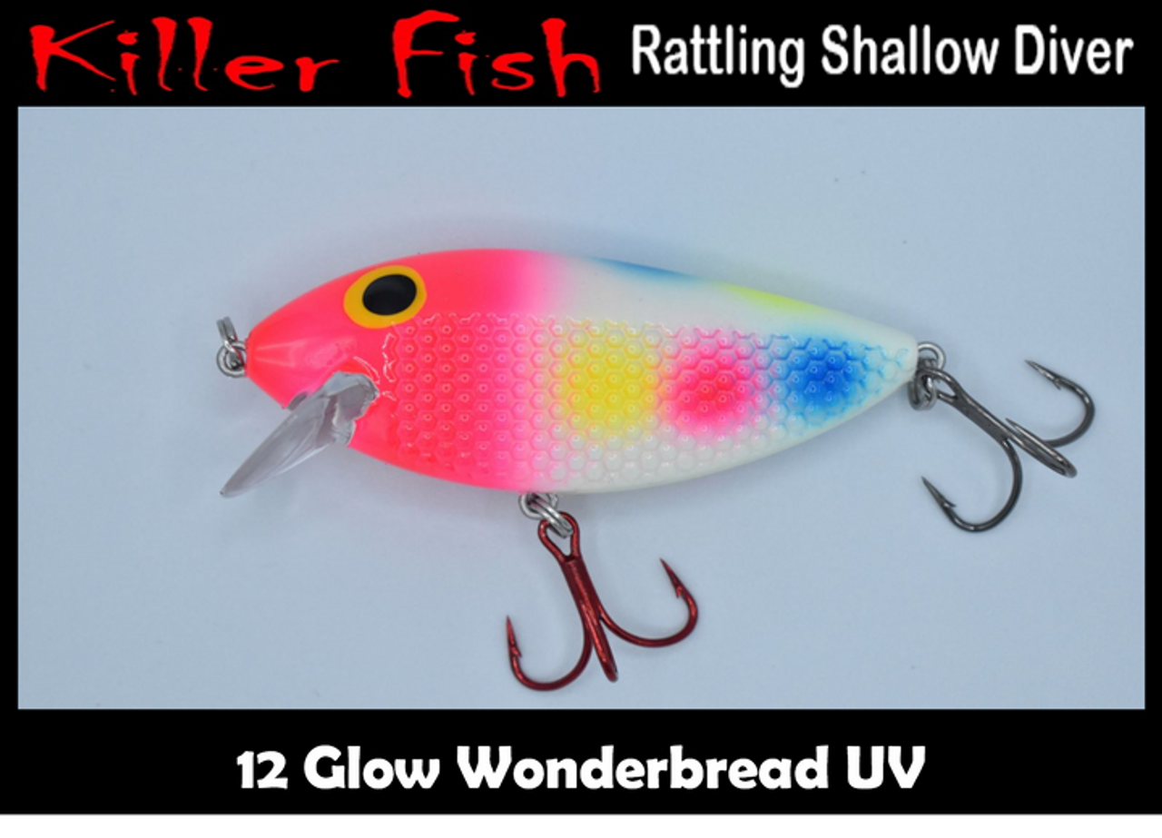 Killer Fish Rolling Shallow Diver 2.75" Body 2/5 OZ KS- CHOOSE YOUR COLOR!