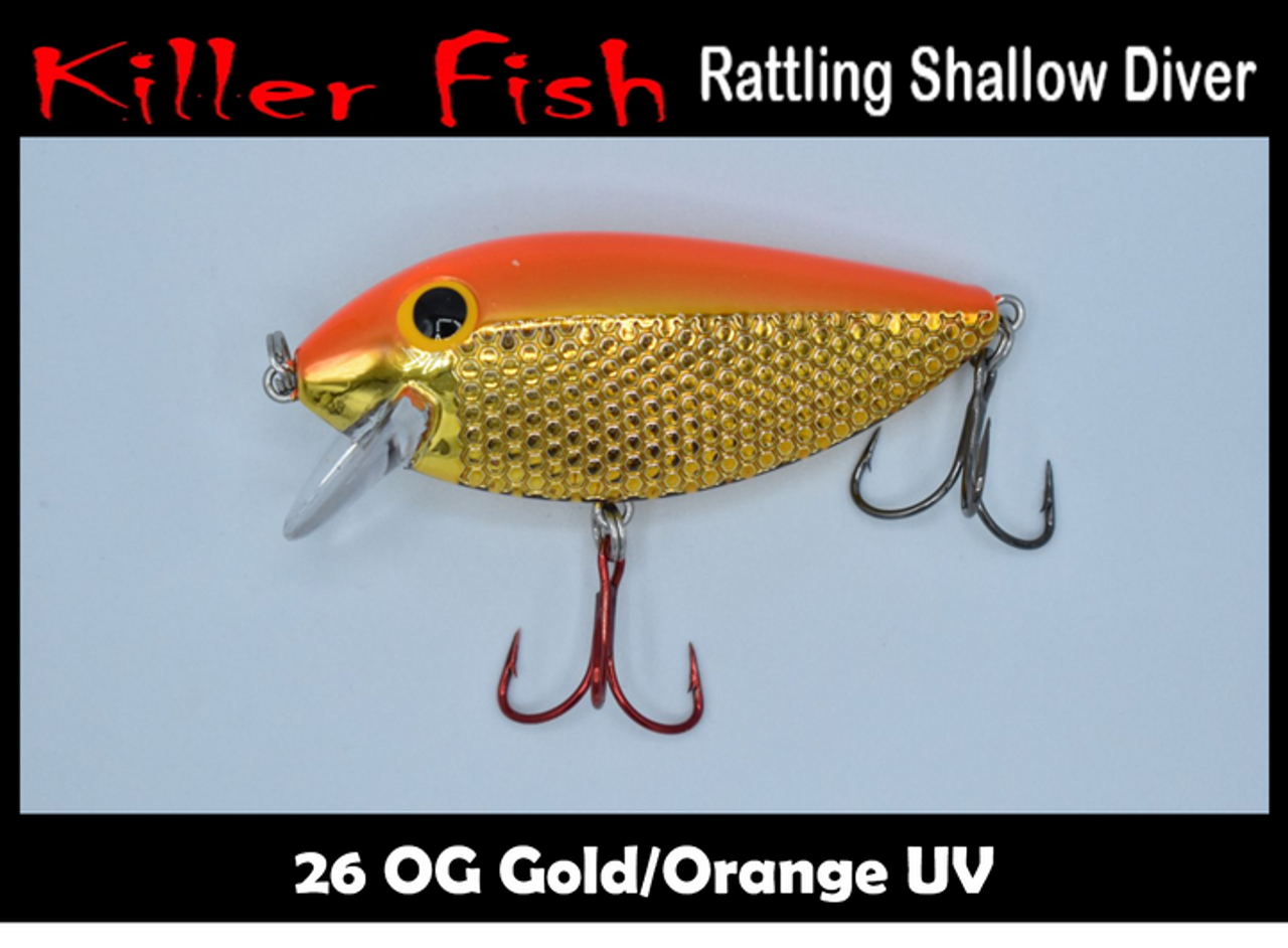 Rattling Deep Diver Fishtank Series Gold Barfish – Funky Paint Lures