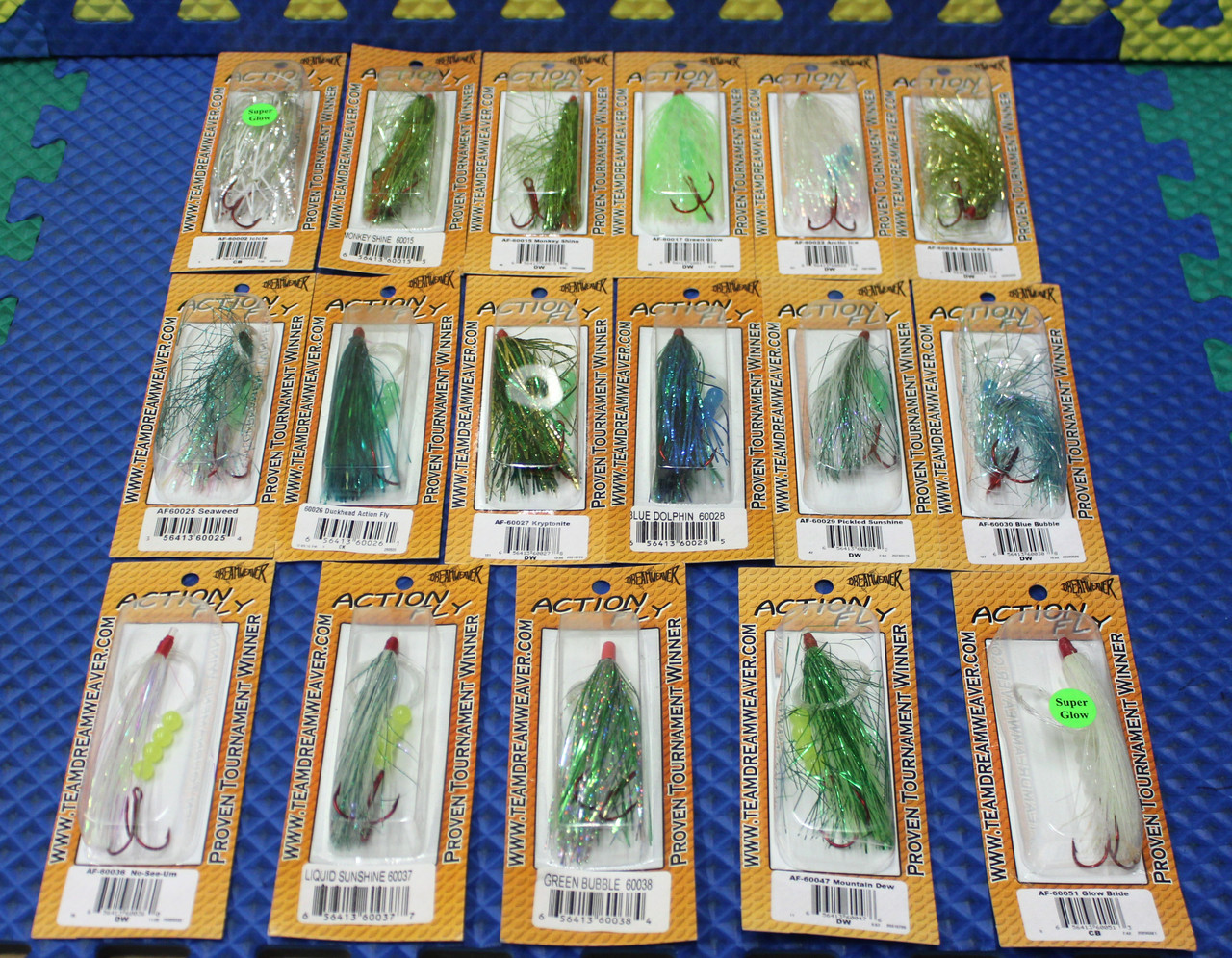 Dreamweaver Action Fly Tinsel Flies CHOOSE YOUR COLOR!