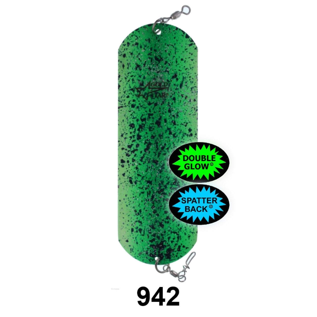 942 #0 Glow/Green Spatter Back