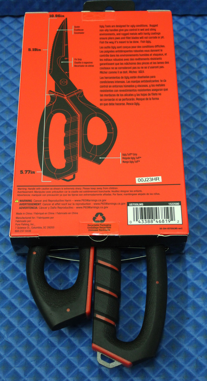 Ugly Stik 11" Marine Shears Ugly Tuff Grip Sheath Included USTOOLSMS 1522580