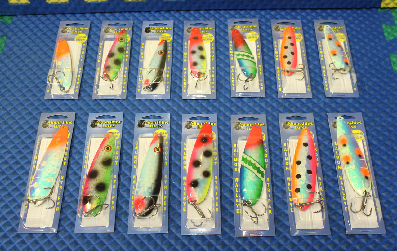Moonshine Lures Super Glow Trolling Spoon RV GLT Series CHOOSE YOUR  SIZE AND COLOR!
