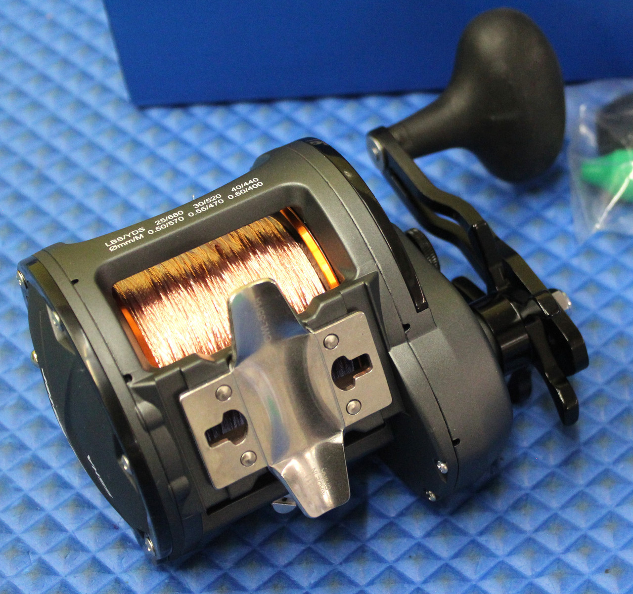 Okuma Cold Water High Speed Levelwind Trolling Reel CW-CWL-55HA Pre-spooled With 45# Copper, 25# Solar Green Backing, 50 Feet 20# Leader CHOOSE YOUR COPPER LENGTH!