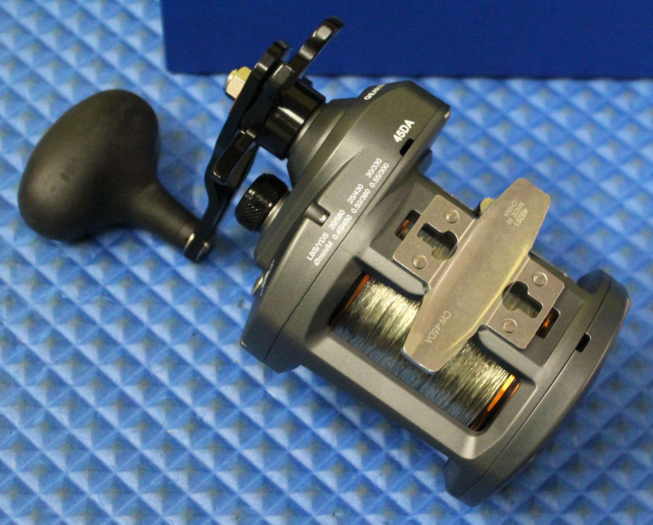 Okuma Cold Water "A" Line Counter Trolling Reel CW 45-DA Pre-spooled With 30# SUPER Copper, 20# Solar Green Backing, 50 Feet 20# Leader CHOOSE YOUR  SUPER COPPER LENGTH!