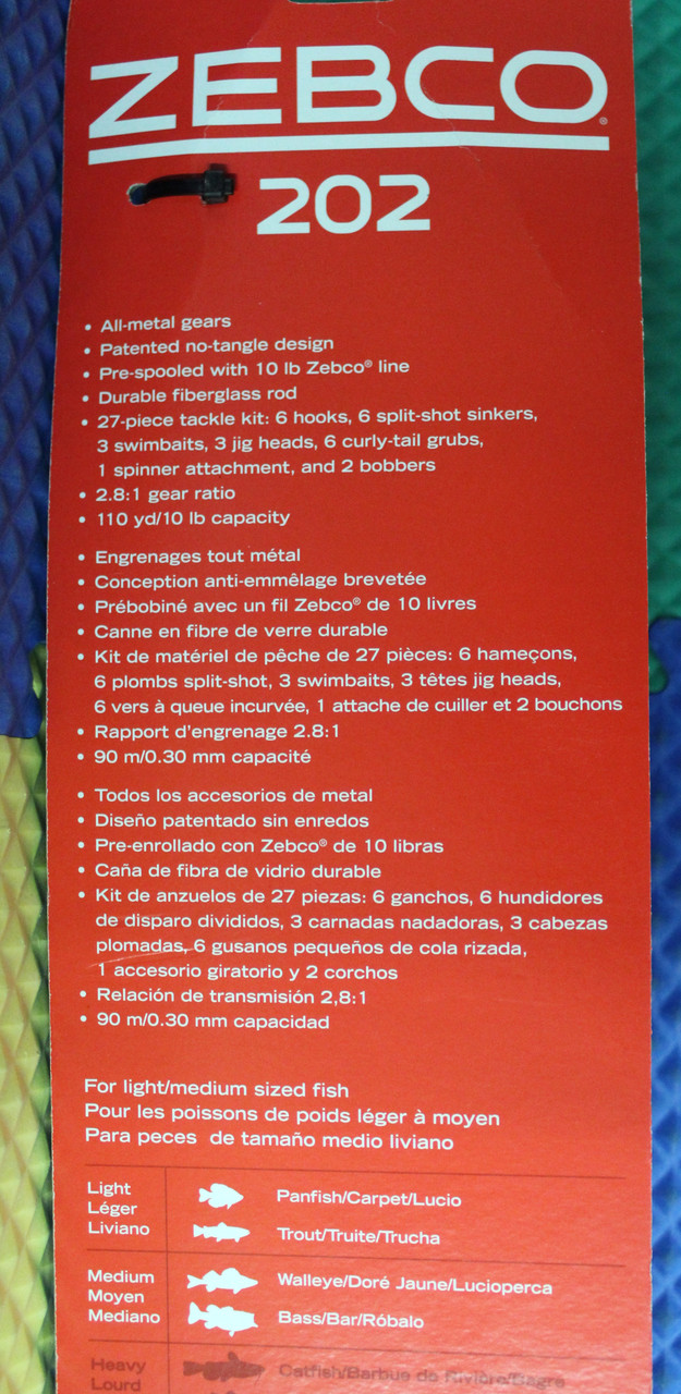 Zebco 202 5' 6" Medium Light Spincast Combo Pre-spooled Reel And 27pc Tackle Kit 1245562MLB