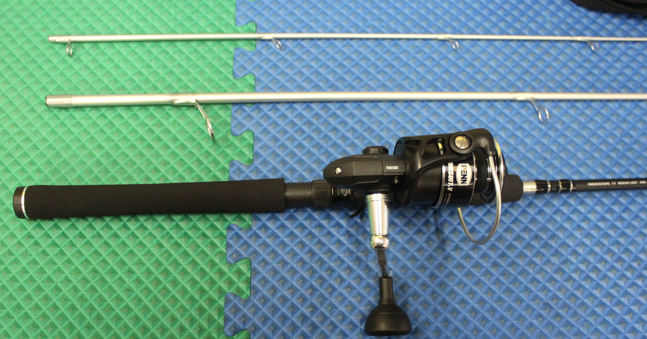 PENN Pursuit V Saltwater 7' 0" 3-Piece Medium Light Spinning Inshore Travel Combo PURV3000703MLTRVL 1639621
