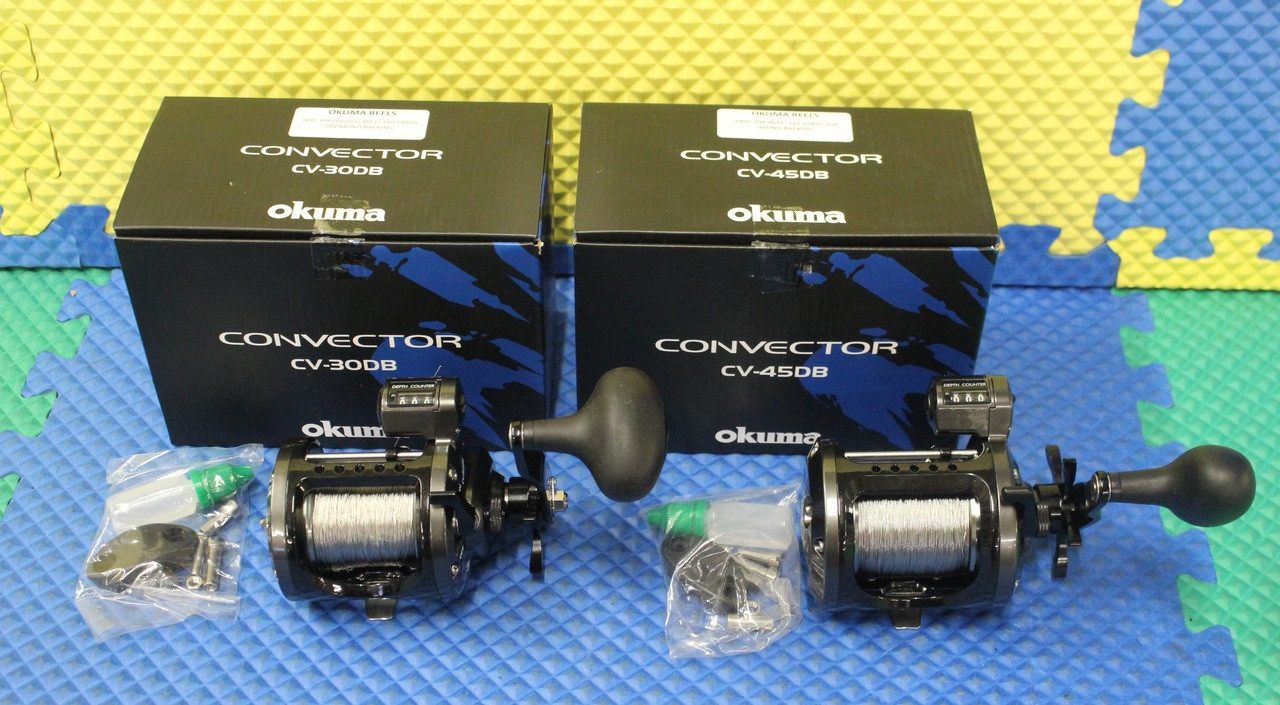 Okuma Convector Line Counter Reel Pre-spooled With 30LB Stainless Wire 20LB Mono Backing CV-DB Series CHOOSE YOUR MODEL!
