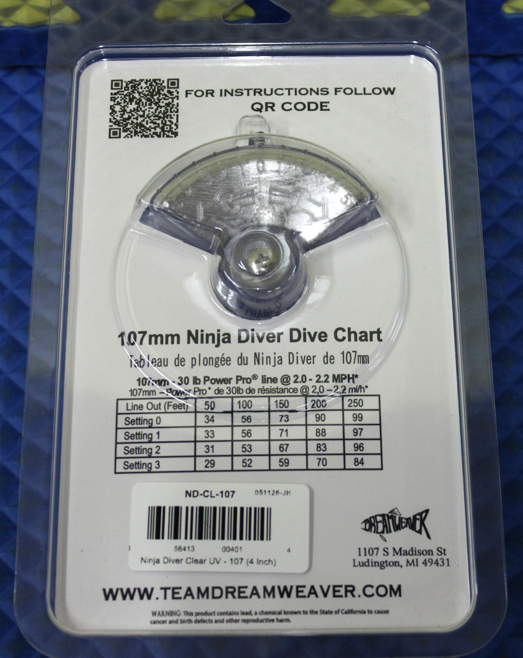 Ninja Diver Clear UV – 107 (4 Inch) ND-CL-107