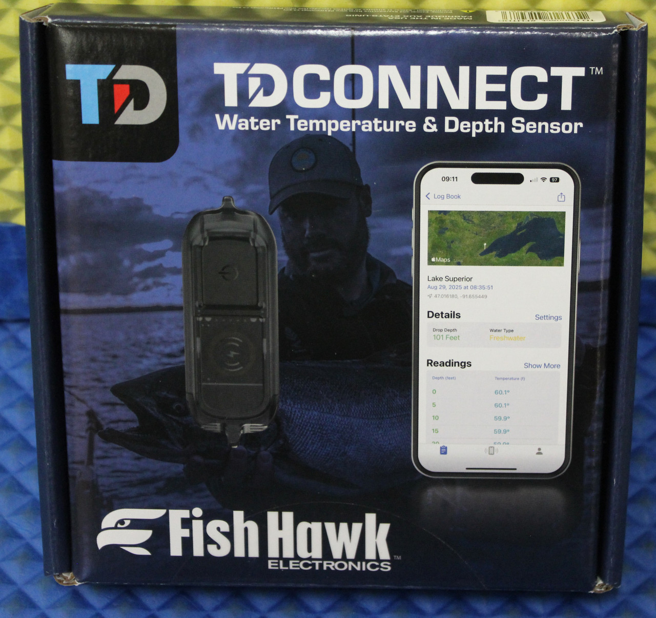 Fish Hawk TD Connect Water Temperature and Depth Sensor FHTDC