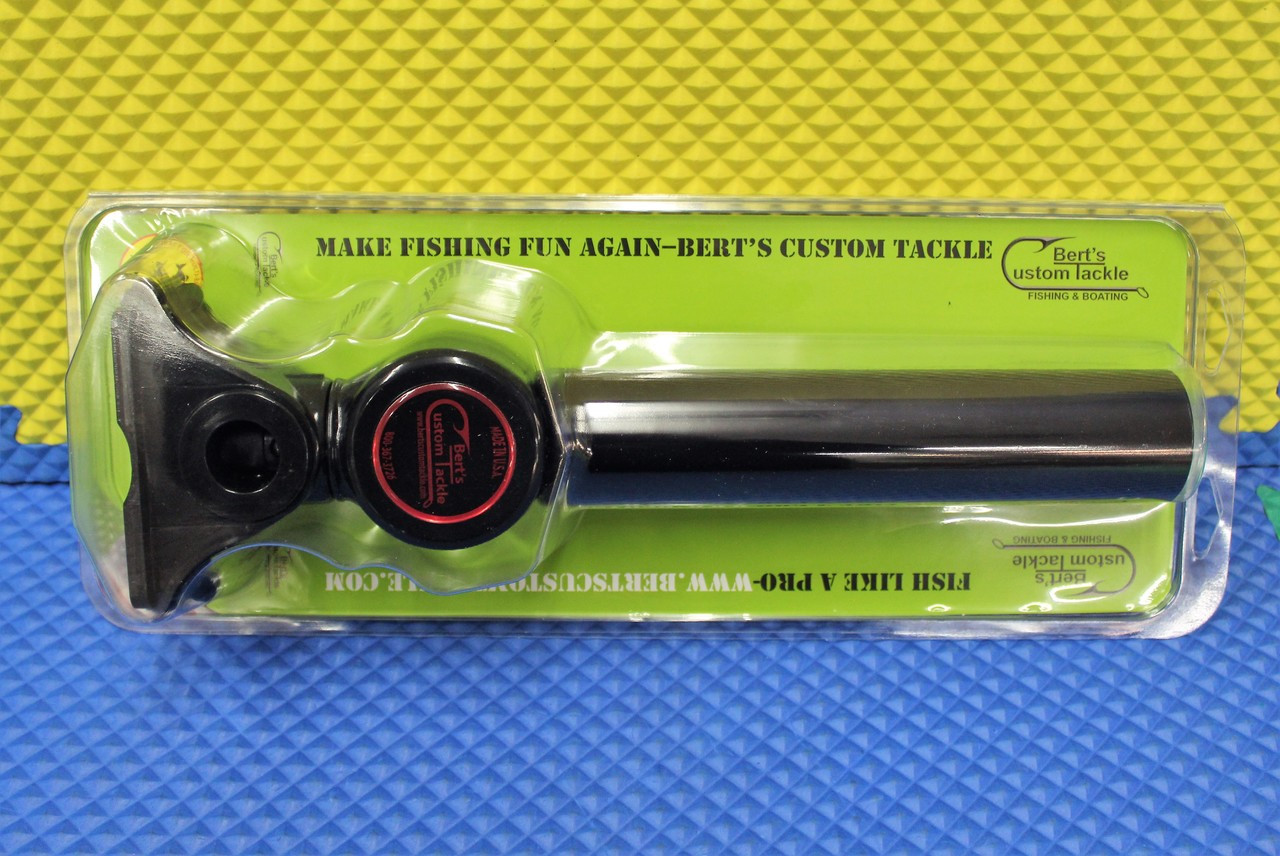 BERTS CUSTOM TACKLE BLACK PLASTIC RATCHETING ROD HOLDER MF3237