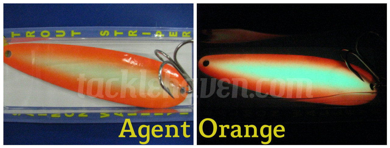 4pc Lot - MAG Super Glow Salmon Trolling Spoons Fisher Tackle