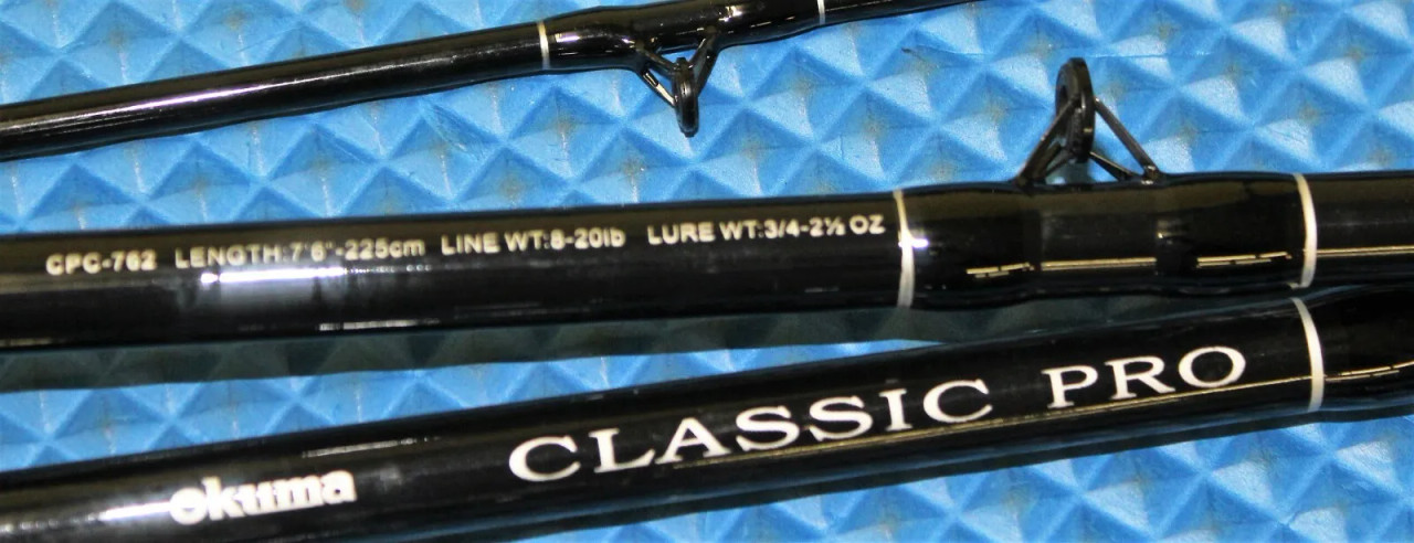 okuma classic pro rod 7ft 2 piece GLT Trolling CP-DR-802M The Original Okuma Classic Pro Black Rods for the everyday applications of lake trolling Okuma CRS-S-702M Cerros Spinning Rod